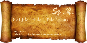 Szijártó Márton névjegykártya
