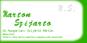 marton szijarto business card